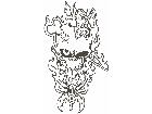  Skull Eye Out Decal
