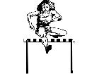  Sports Female Hurdler M G P A 1 Decal