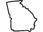  States Georgia Outline Decal