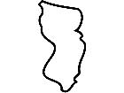 States New Jersey Outline Decal