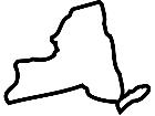  States New York Outline Decal