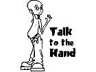  Talk To The Hand Belly Decal