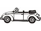  Transportation V W Bug Convertible P A 1 Decal