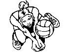  Volleyball Girl Hit M B 1 Decal
