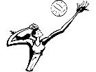  Volleyball Girl Serve M B 1 Decal
