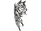  Wolf Dog Feathers M M 1 Decal