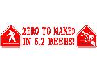  Zero To Naked Beers Decal