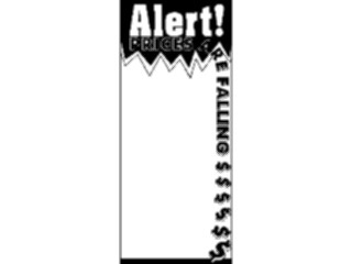 Sticker Custom Preview Image #000124 Advertising Sales Promos Alert Prices Falling Frame