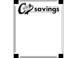 Sticker Custom Preview Image #000193 Advertising Sales Promos Catchthe Savings Frame