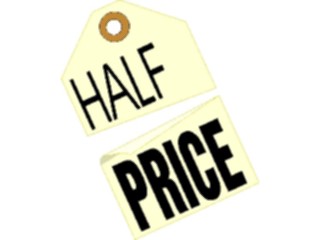 Sticker Custom Preview Image #000350 Advertising Sales Promos Half Price Tag