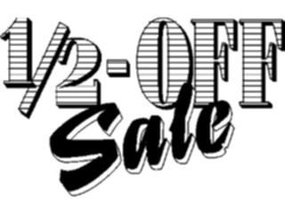 Sticker Custom Preview Image #000351 Advertising Sales Promos Half Off Sale