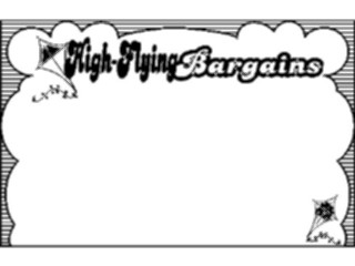 Sticker Custom Preview Image #000361 Advertising Sales Promos High Flying Bargains Frame