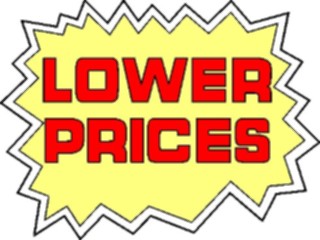 Sticker Custom Preview Image #000407 Advertising Sales Promos Lower Prices Burst