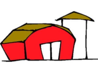 Sticker Custom Preview Image #000758 Agriculture Barn Silo2