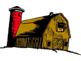 Sticker Custom Preview Image #000759 Agriculture Barn Silo3