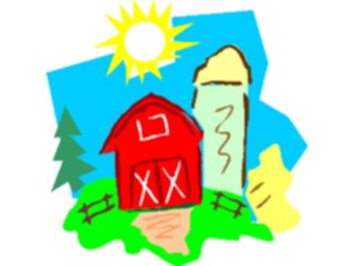 Sticker Custom Preview Image #000760 Agriculture Barn Silo4