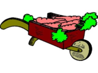 Sticker Custom Preview Image #000767 Agriculture Carrotsin Wheelbarrow