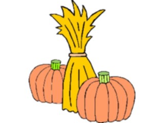 Sticker Custom Preview Image #000781 Agriculture Cornstalk Pumpkins