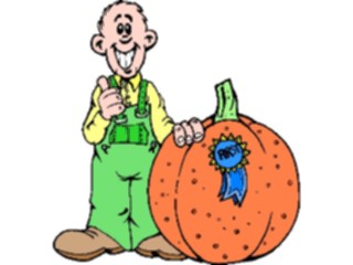 Sticker Custom Preview Image #000878 Agriculture Farmer Pumpkin Prize