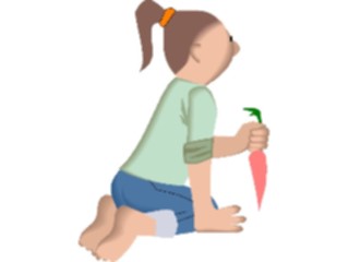 Sticker Custom Preview Image #000898 Agriculture Girl Picking Carrot