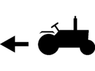 Sticker Custom Preview Image #000967 Agriculture Tractor Going Backward