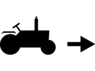 Sticker Custom Preview Image #000968 Agriculture Tractor Going Forward