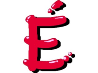 Sticker Custom Preview Image #001069 Alphabets- General Paint Glop Paint Glop E