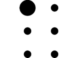 Sticker Custom Preview Image #001173 Alphabets- Specialized Braille Braille A