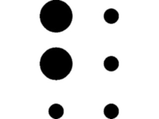 Sticker Custom Preview Image #001174 Alphabets- Specialized Braille Braille B