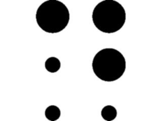 Sticker Custom Preview Image #001176 Alphabets- Specialized Braille Braille D