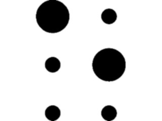 Sticker Custom Preview Image #001177 Alphabets- Specialized Braille Braille E