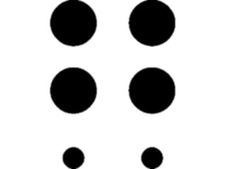 Sticker Custom Preview Image #001179 Alphabets- Specialized Braille Braille G