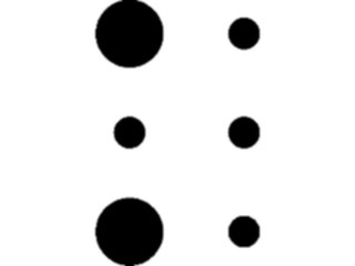 Sticker Custom Preview Image #001183 Alphabets- Specialized Braille Braille K