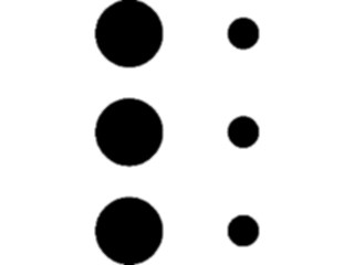 Sticker Custom Preview Image #001184 Alphabets- Specialized Braille Braille L