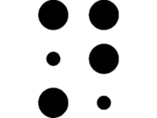 Sticker Custom Preview Image #001186 Alphabets- Specialized Braille Braille N