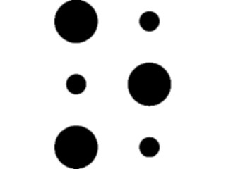 Sticker Custom Preview Image #001187 Alphabets- Specialized Braille Braille O