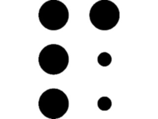 Sticker Custom Preview Image #001188 Alphabets- Specialized Braille Braille P