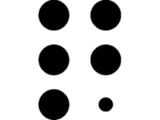 Sticker Custom Preview Image #001189 Alphabets- Specialized Braille Braille Q