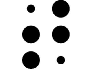 Sticker Custom Preview Image #001192 Alphabets- Specialized Braille Braille T