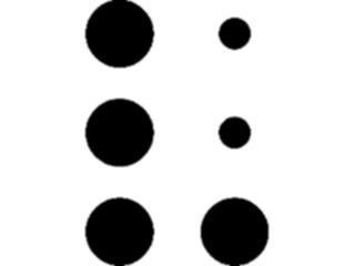 Sticker Custom Preview Image #001194 Alphabets- Specialized Braille Braille V