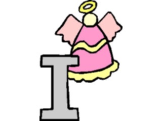 Sticker Custom Preview Image #001249 Alphabets General Angel Angel I