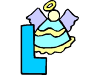 Sticker Custom Preview Image #001252 Alphabets General Angel Angel L