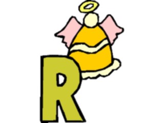 Sticker Custom Preview Image #001258 Alphabets General Angel Angel R