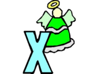 Sticker Custom Preview Image #001264 Alphabets General Angel Angel X