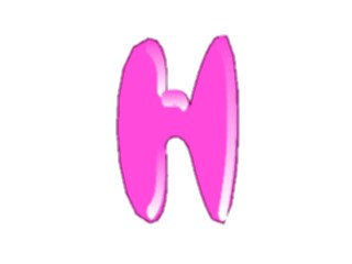 Sticker Custom Preview Image #001657 Alphabets General Bubble Gum Gum Condensed H1