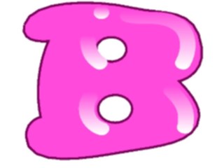 Sticker Custom Preview Image #001725 Alphabets General Bubble Gum Gum Extended B1