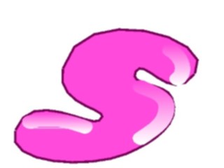 Sticker Custom Preview Image #001772 Alphabets General Bubble Gum Gum Extended S2
