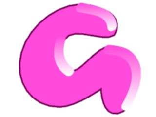 Sticker Custom Preview Image #001815 Alphabets General Bubble Gum Gum Italic G1