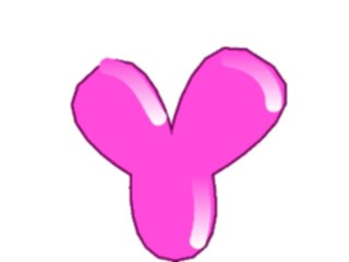 Sticker Custom Preview Image #001947 Alphabets General Bubble Gum Gum Normal Y1