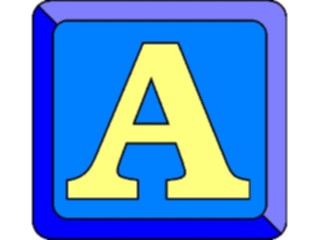 Sticker Custom Preview Image #001962 Alphabets General Button Button A